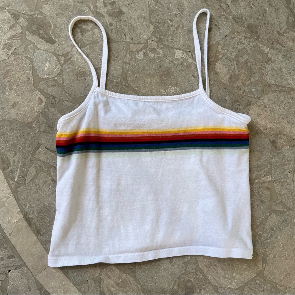 Rainbow crop top cami